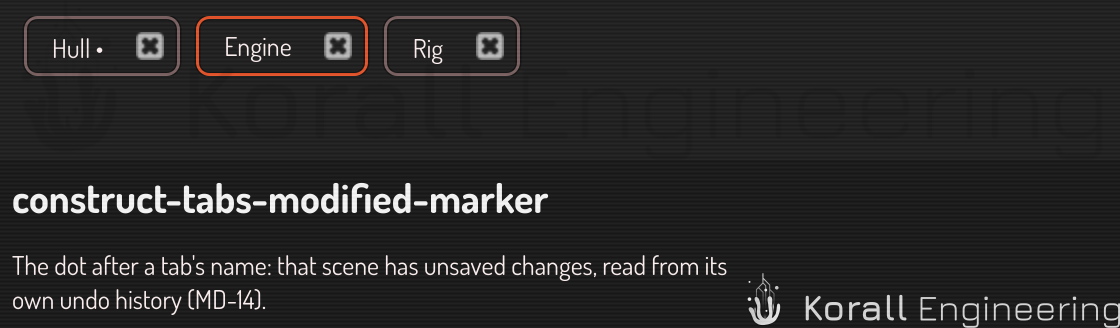 The hull has unsaved changes