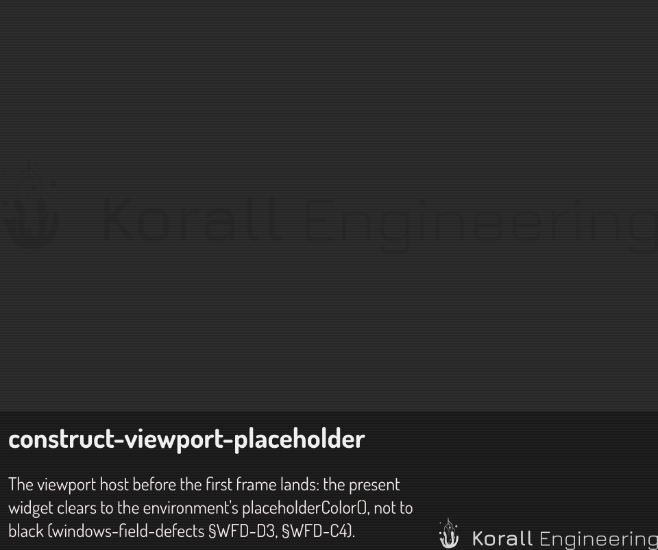 The viewport before its first frame: the environment's placeholder color
