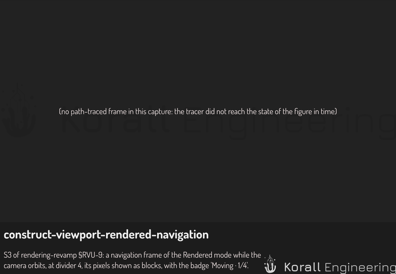 A navigation frame at a quarter of the resolution, its pixels shown as blocks