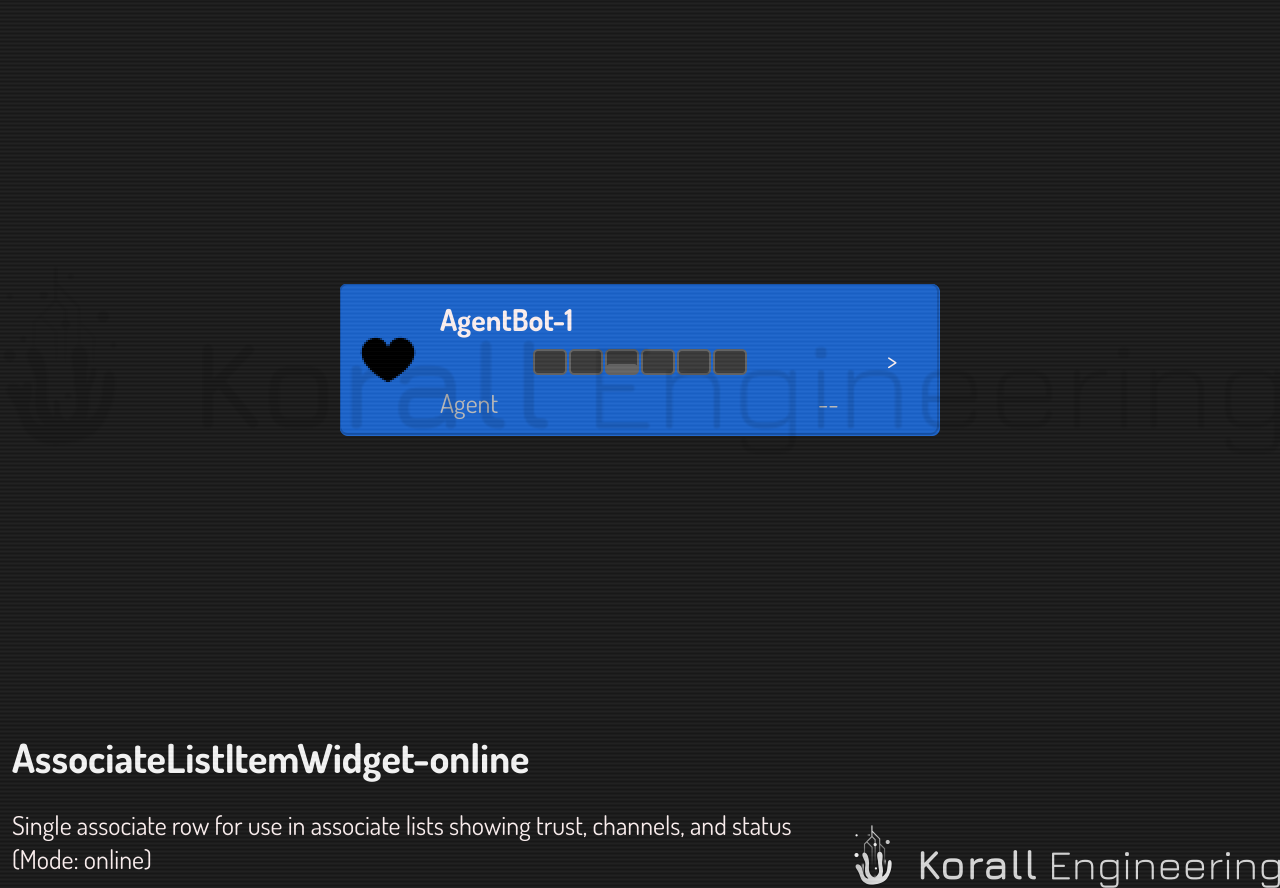 AssociateListItemWidget in online mode