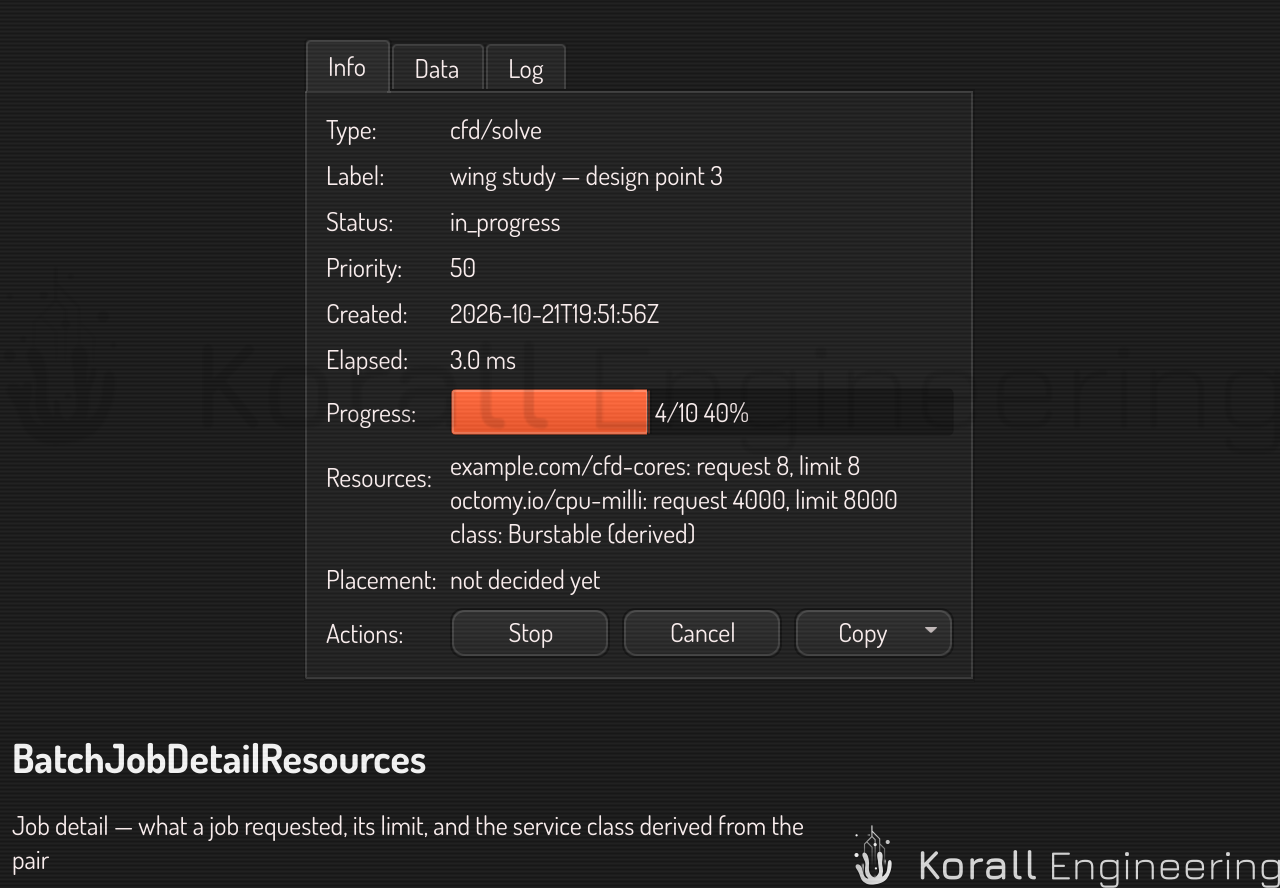 BatchJobDetailResources in default mode