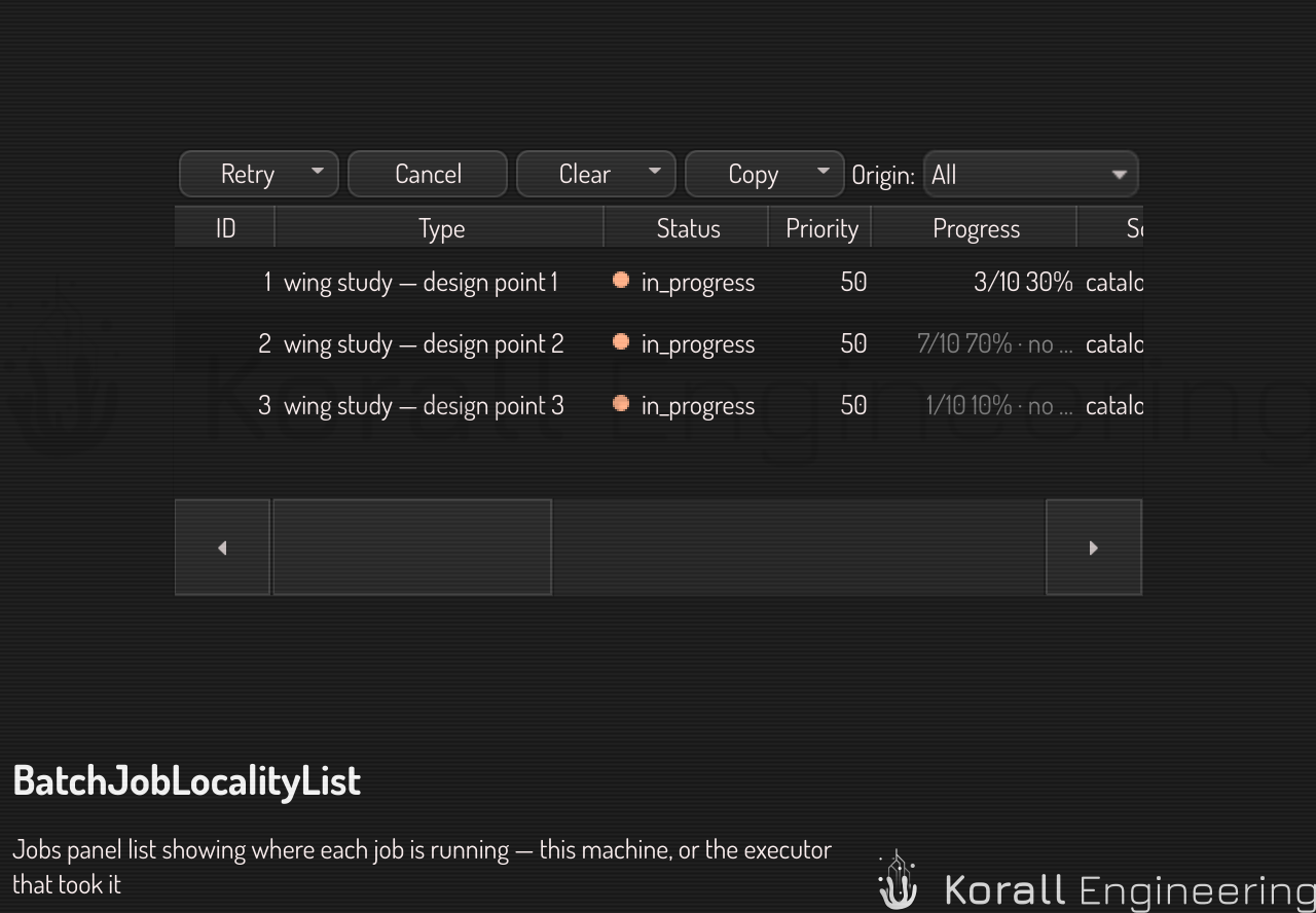 BatchJobLocalityList in default mode
