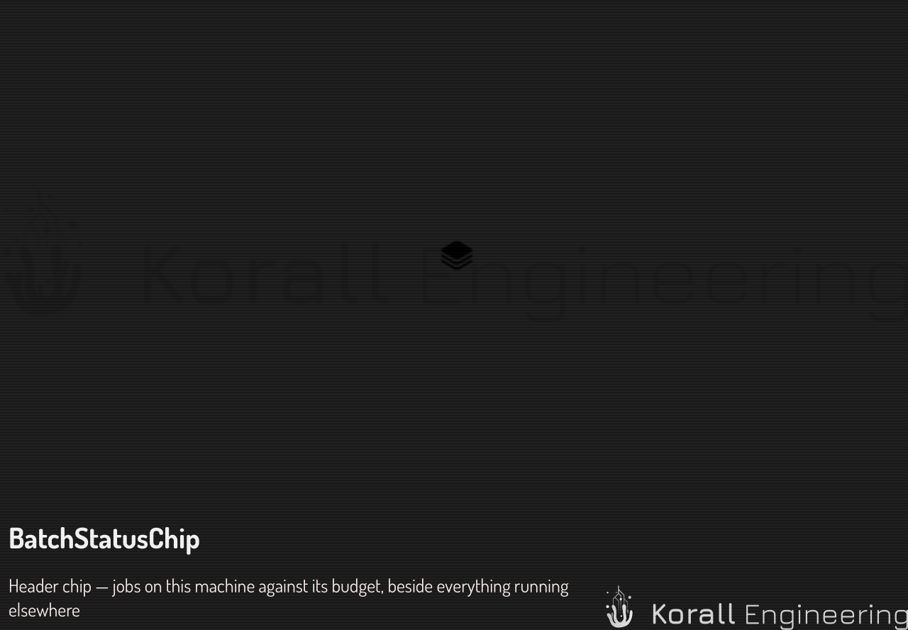 BatchStatusChip in default mode