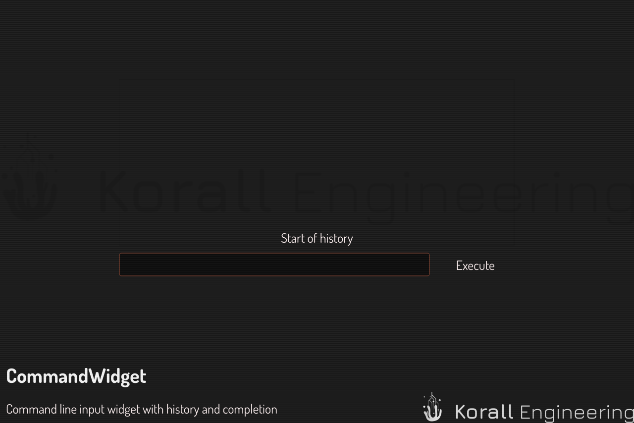 CommandWidget in default mode