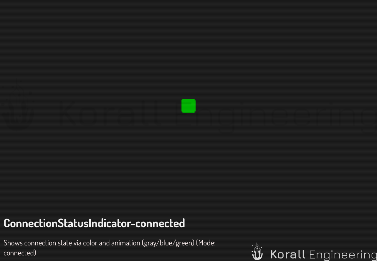 ConnectionStatusIndicator in connected mode