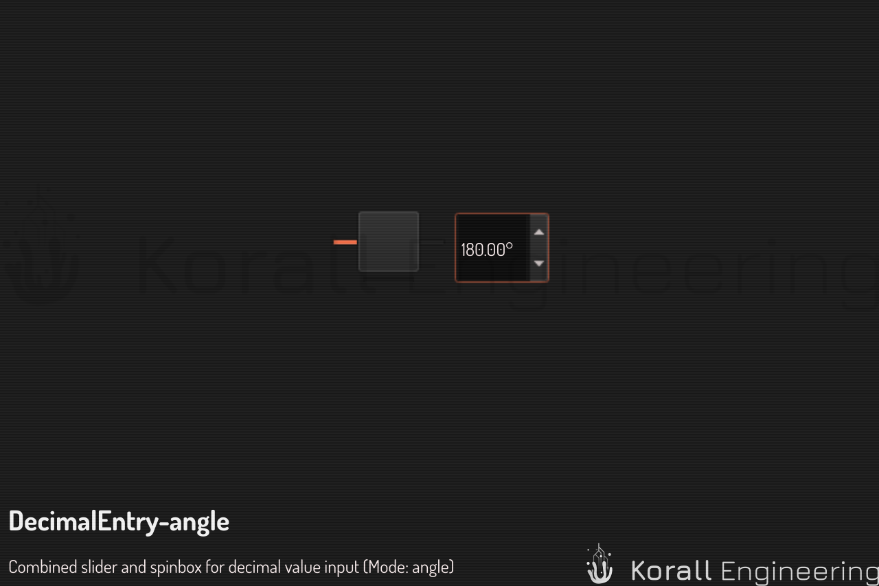 DecimalEntry in angle mode