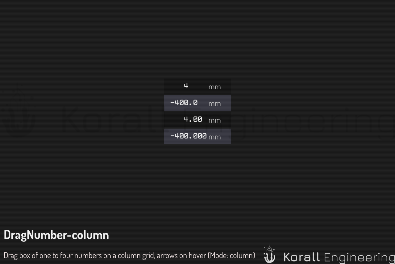 DragNumber in column mode
