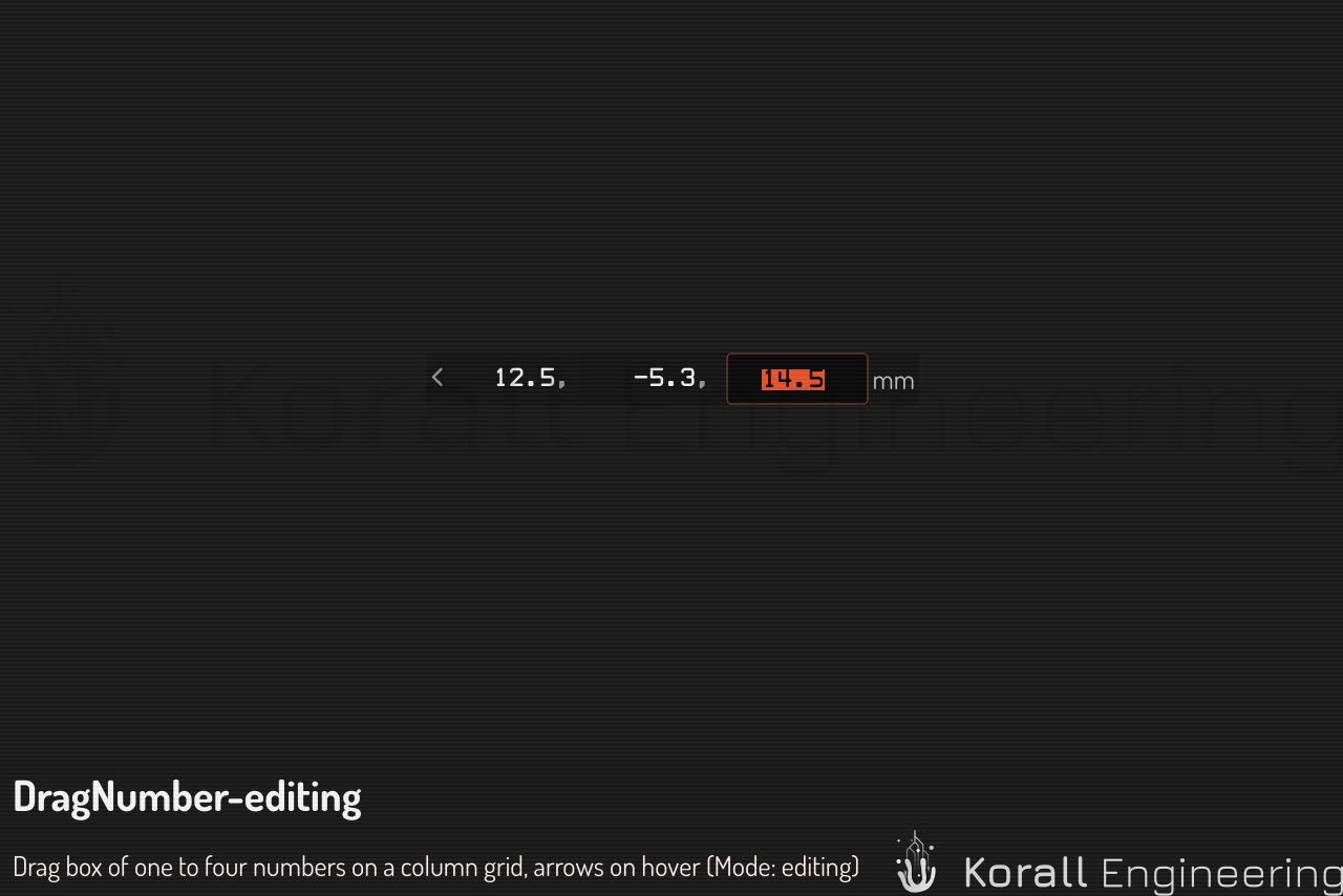 DragNumber in editing mode