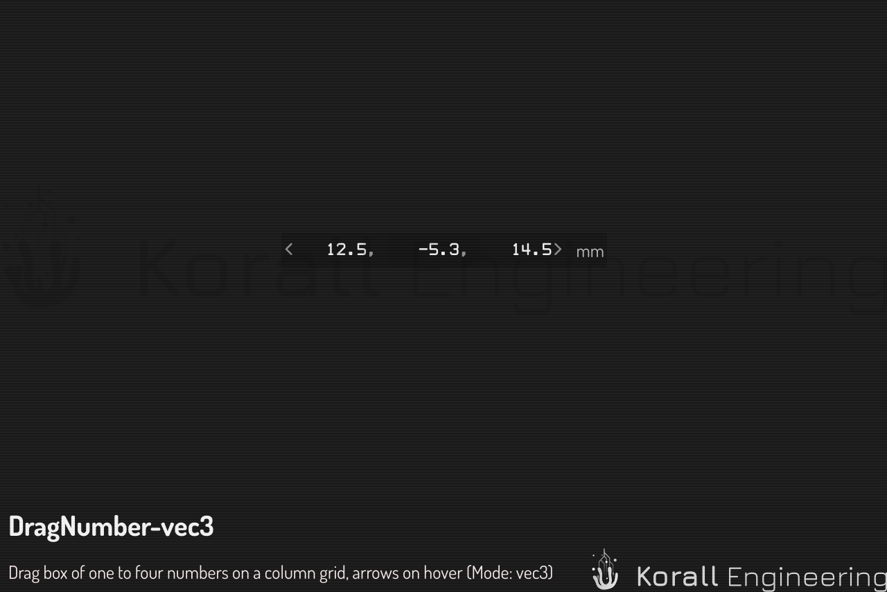 DragNumber in vec3 mode