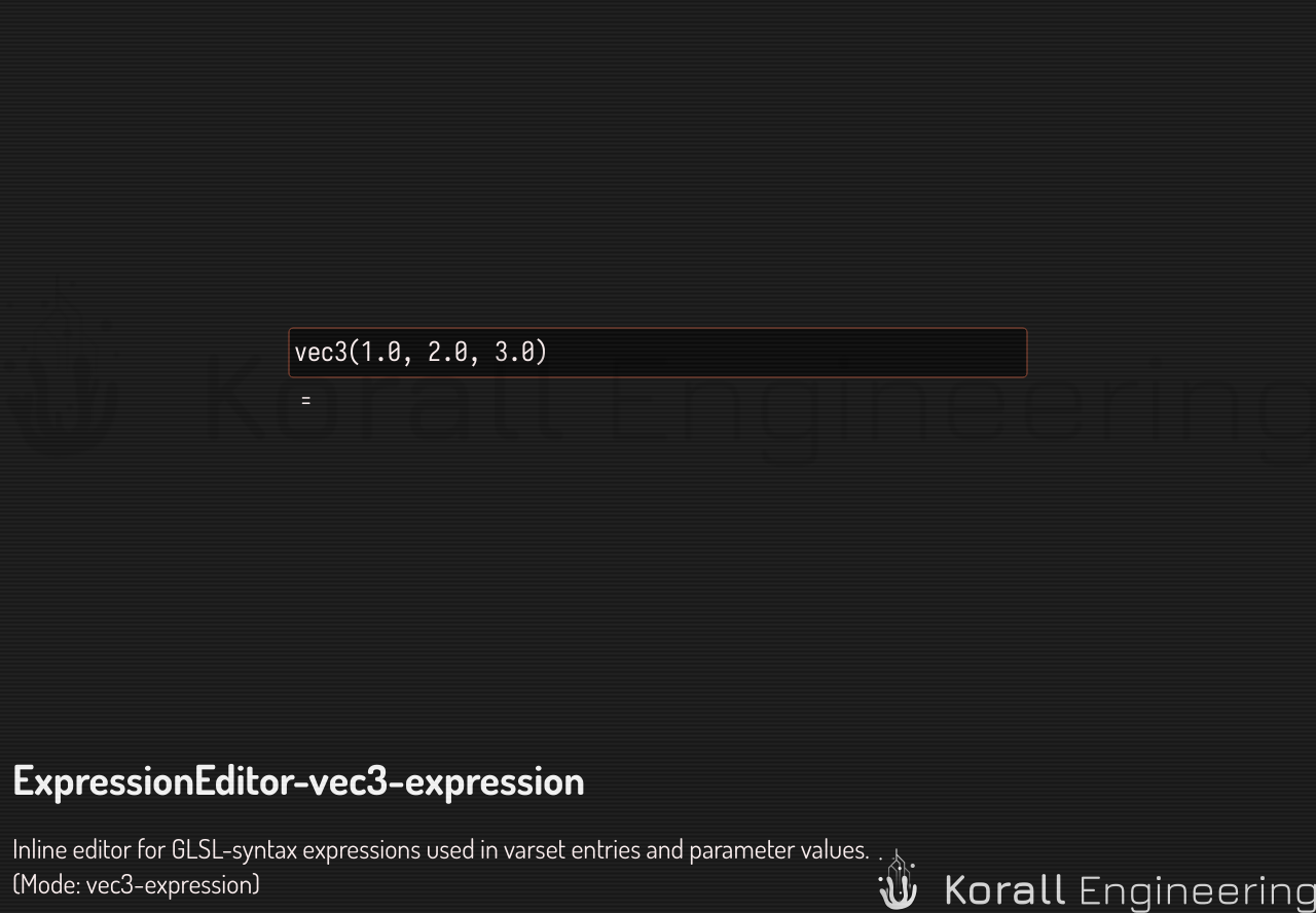 ExpressionEditor in vec3-expression mode
