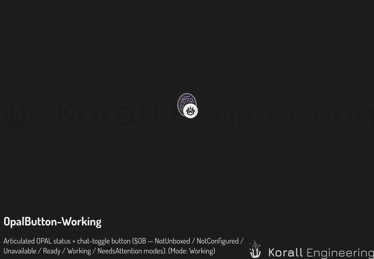 OpalButton in Working mode