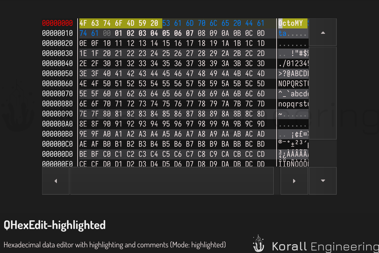 QHexEdit in highlighted mode