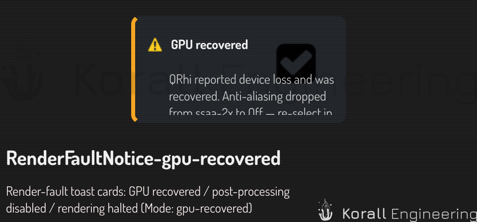 GPU recovered toast