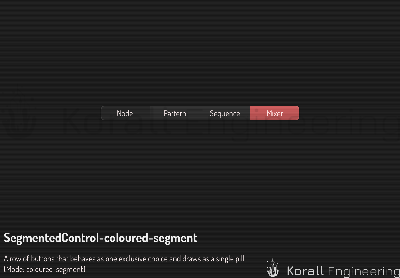 SegmentedControl in coloured-segment mode