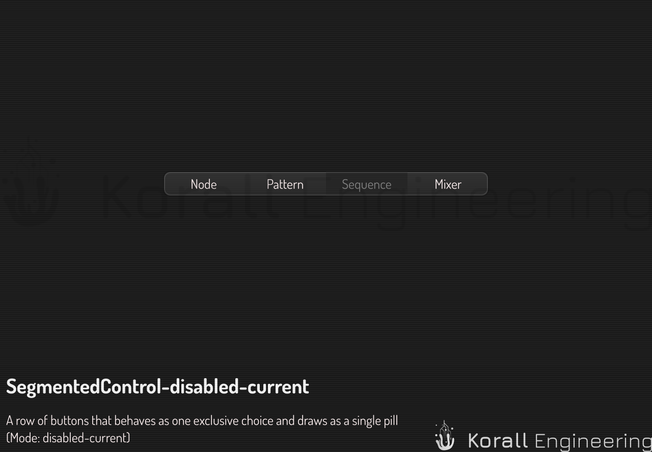 SegmentedControl in disabled-current mode