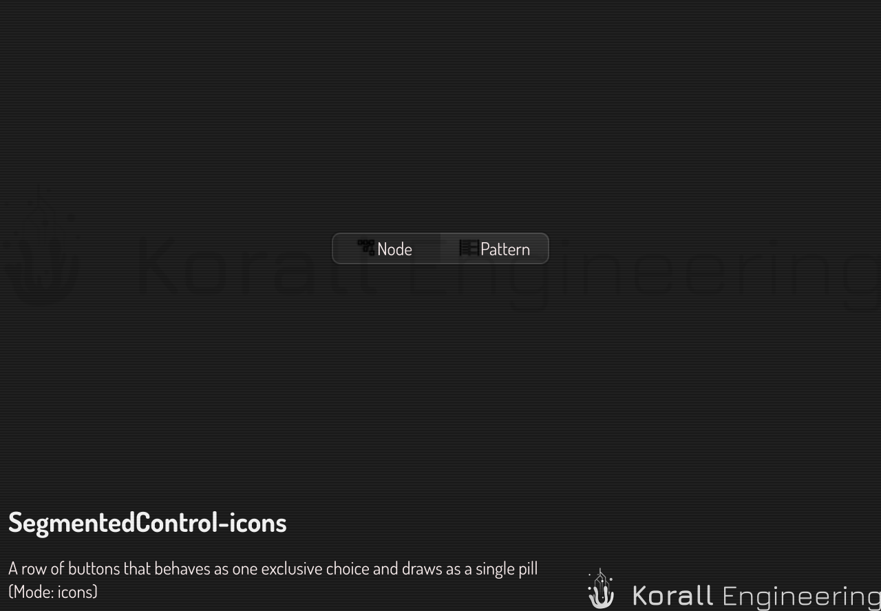 SegmentedControl in icons mode