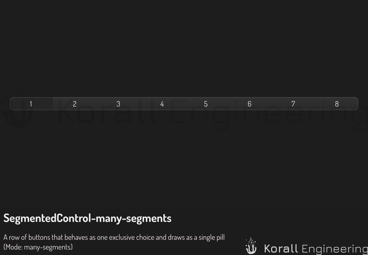 SegmentedControl in many-segments mode