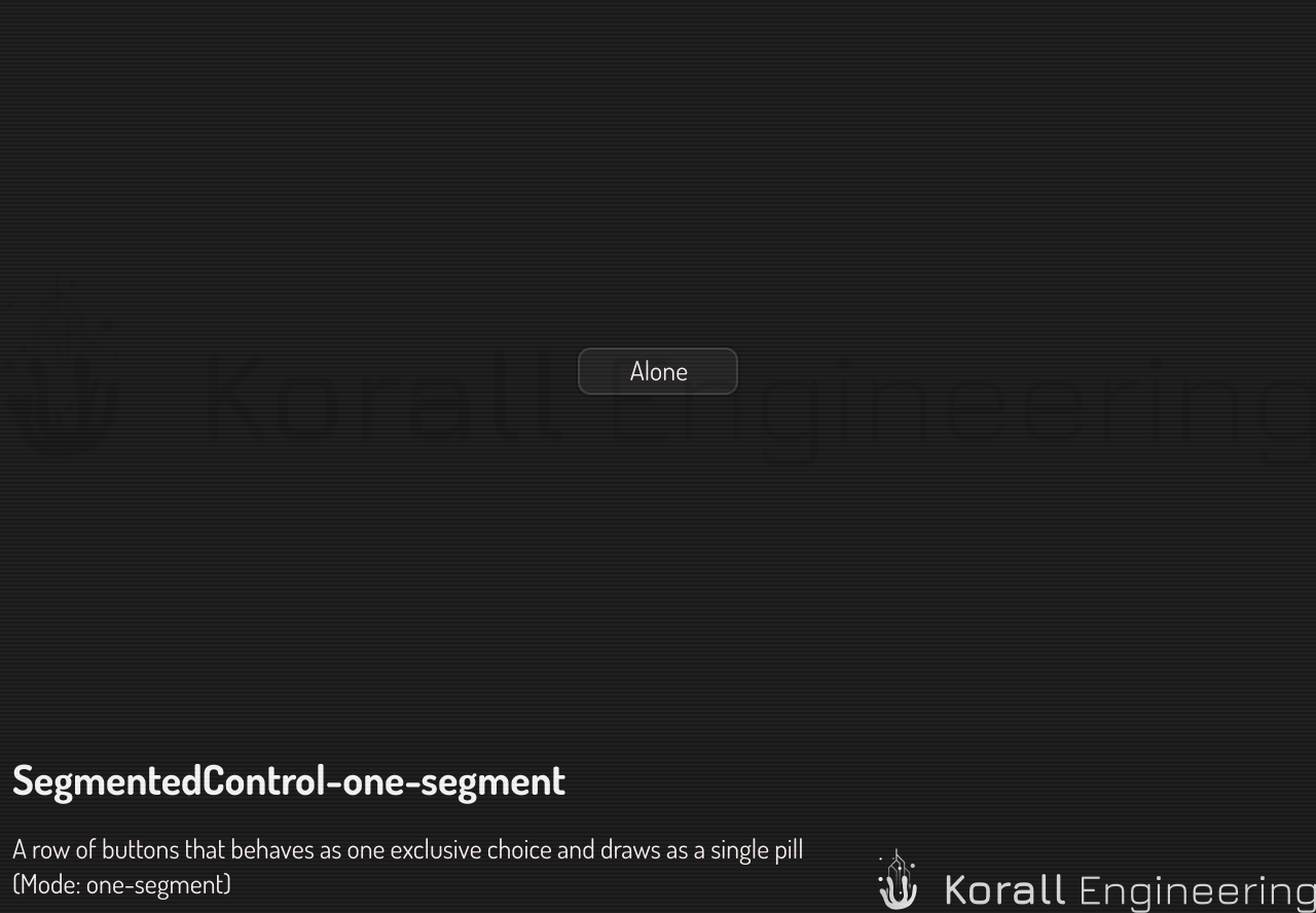 SegmentedControl in one-segment mode