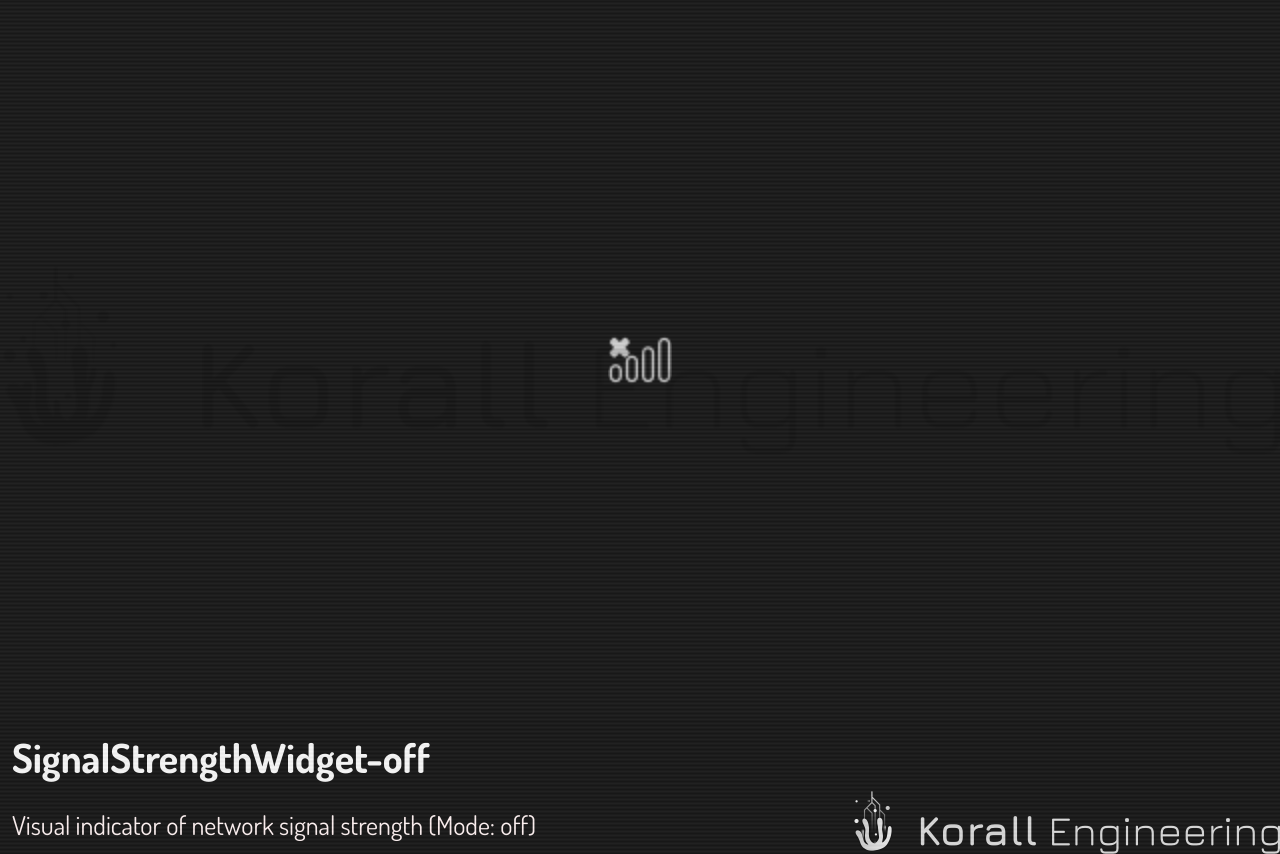 SignalStrengthWidget in off mode