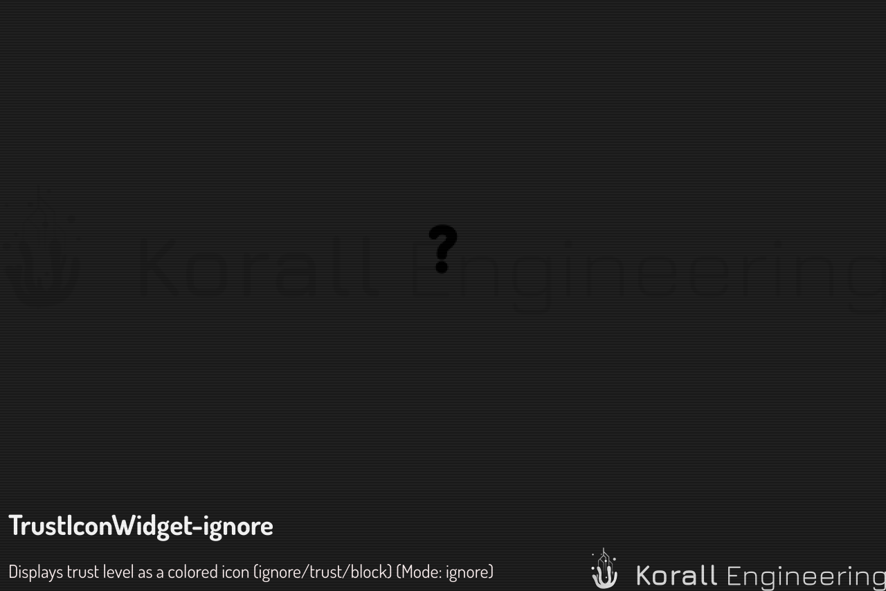 TrustIconWidget in ignore mode