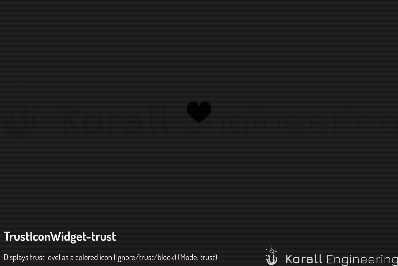 TrustIconWidget in trust mode