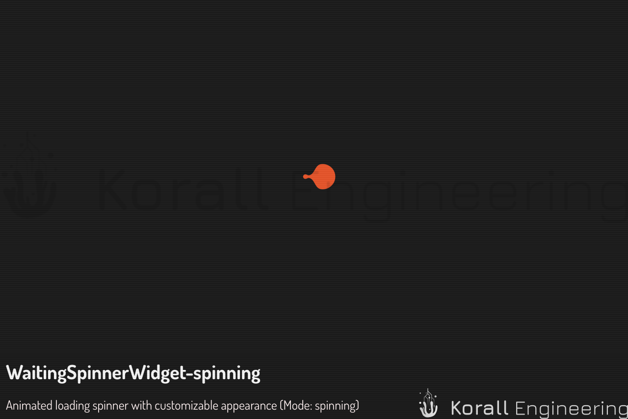 WaitingSpinnerWidget in spinning mode
