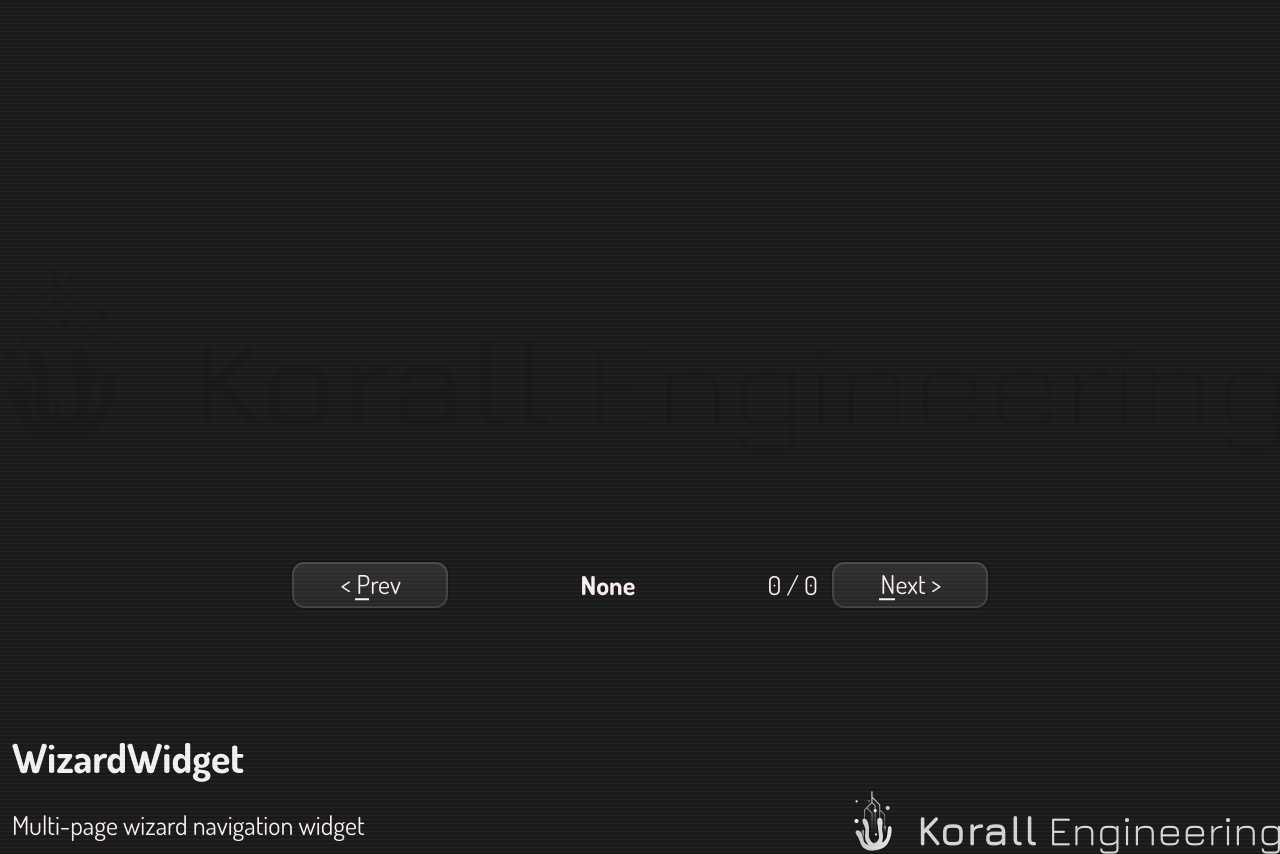 WizardWidget in default mode