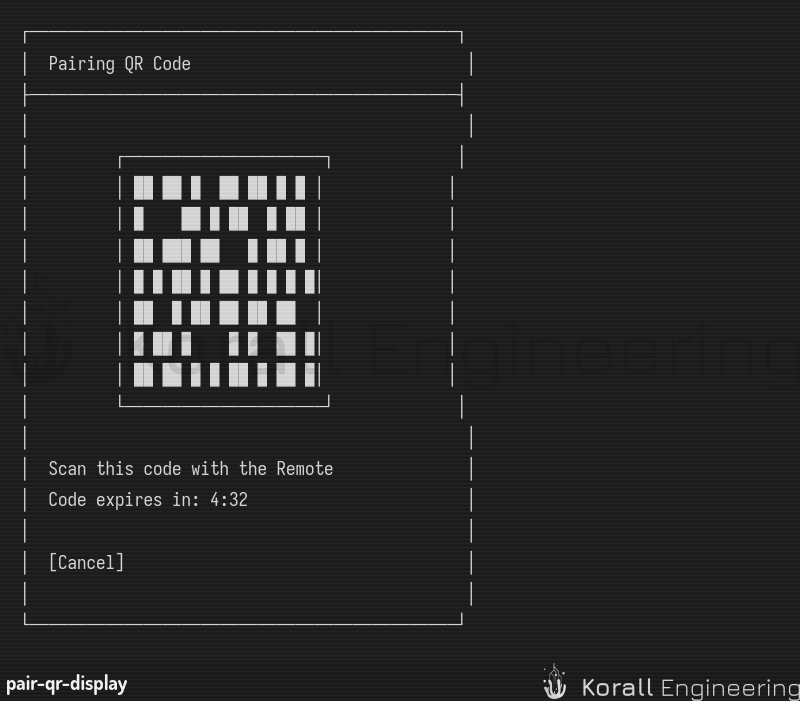 Pairing QR Code