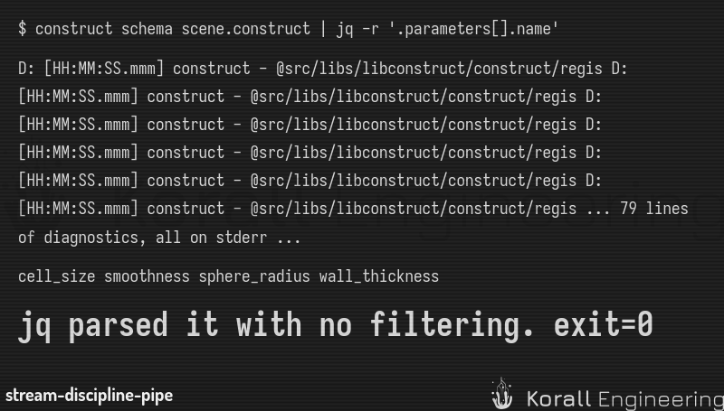 Piping schema output straight into jq